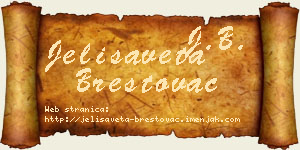 Jelisaveta Brestovac vizit kartica